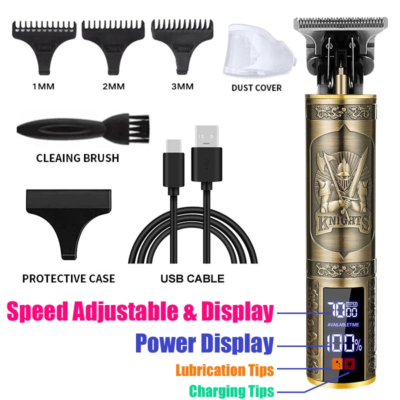 Portable Shaver Barber Cordless Electric Hair Cutting Machine US.B Fast Charging Hair Trimmer Vintage Hair Clipper For Hairdresse