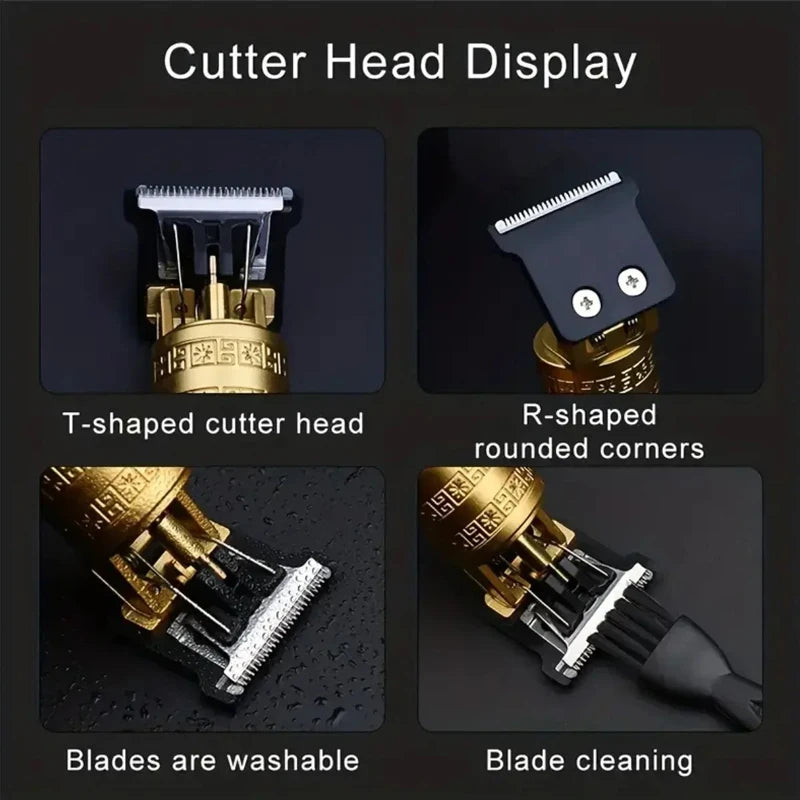 Portable Shaver Barber Cordless Electric Hair Cutting Machine US.B Fast Charging Hair Trimmer Vintage Hair Clipper For Hairdresse